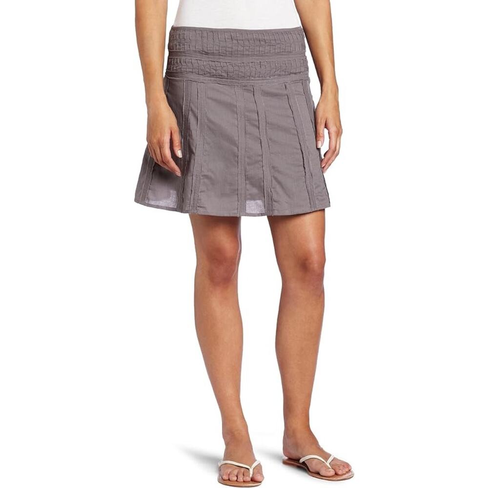 Prana Gray Pleated Mini Skirt